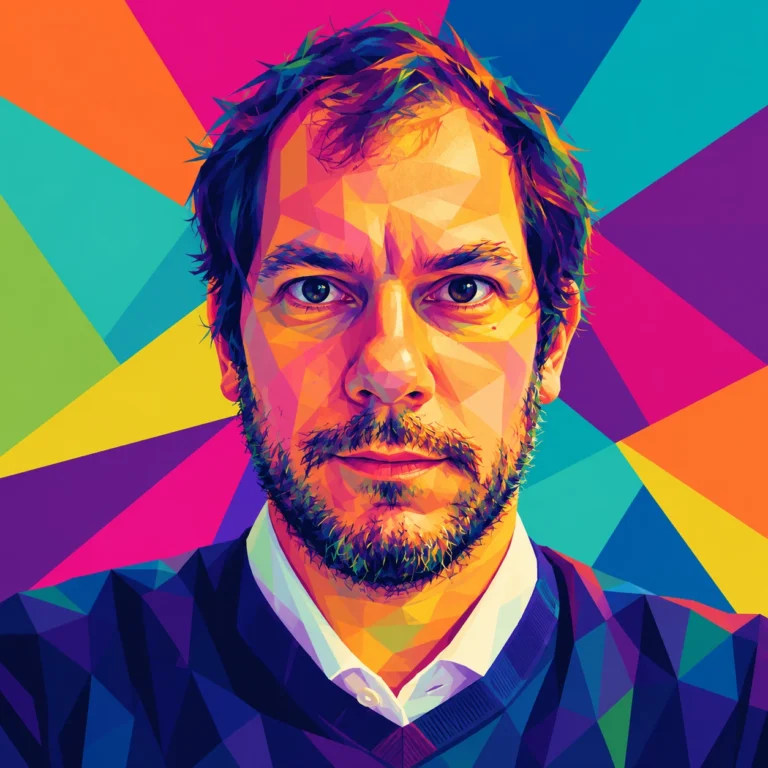 Ritratto illustrato di Emiliano Simone Tizi